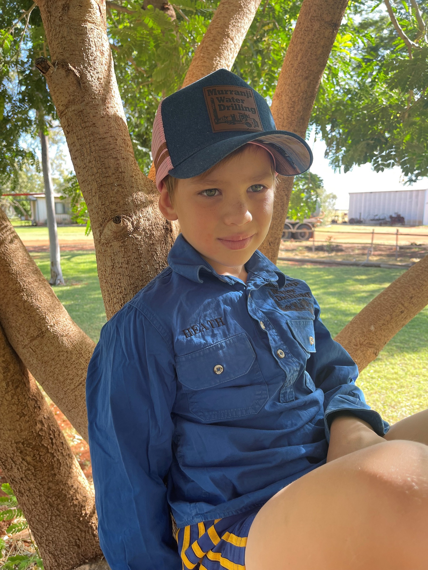 Limited Edition Murranji Cap – Denim Blue & Light Pink Mesh